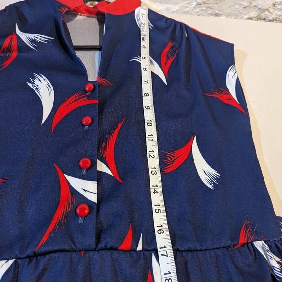 Vintage Summer Red, White, & Blue Dress Unbranded Fits Modern L - Picture 4 of 8